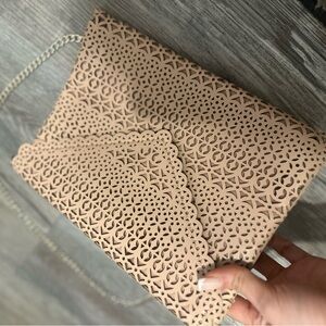 Tan Laser-Cut Women's purse